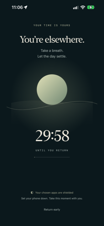 A ritual in progress, counting down